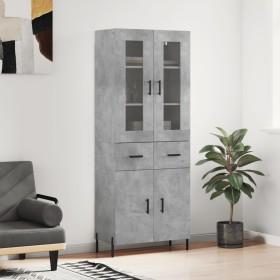 Concrete gray plywood tall sideboard 69.5x34x180 cm by vidaXL, Sideboards - Ref: Foro24-3198541, Price: 184,84 €, Discount: %