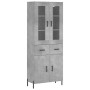 Concrete gray plywood tall sideboard 69.5x34x180 cm by vidaXL, Sideboards - Ref: Foro24-3198541, Price: 175,99 €, Discount: %