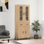 Aparador alto madera contrachapada color roble 69,5x34x180 cm de vidaXL, Aparadores - Ref: Foro24-3198540, Precio: 170,99 €, ...