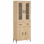 Aparador alto madera contrachapada color roble 69,5x34x180 cm de vidaXL, Aparadores - Ref: Foro24-3198540, Precio: 170,99 €, ...