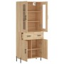 Aparador alto madera contrachapada color roble 69,5x34x180 cm de vidaXL, Aparadores - Ref: Foro24-3198540, Precio: 170,99 €, ...