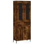 Tall smoked oak plywood sideboard 69.5x34x180 cm by vidaXL, Sideboards - Ref: Foro24-3198542, Price: 176,39 €, Discount: %