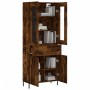 Tall smoked oak plywood sideboard 69.5x34x180 cm by vidaXL, Sideboards - Ref: Foro24-3198542, Price: 176,39 €, Discount: %