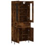 Tall smoked oak plywood sideboard 69.5x34x180 cm by vidaXL, Sideboards - Ref: Foro24-3198542, Price: 176,39 €, Discount: %