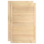 Closet door with 2 slat panels, made of pine wood, 99.3x59.4 cm by vidaXL, cabinet doors - Ref: Foro24-151140, Price: 79,64 €...