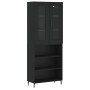 Aparador alto madera contrachapada negro 69,5x34x180 cm de vidaXL, Aparadores - Ref: Foro24-3198738, Precio: 155,19 €, Descue...