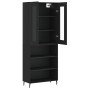 Tall black plywood sideboard 69.5x34x180 cm by vidaXL, Sideboards - Ref: Foro24-3198738, Price: 146,49 €, Discount: %