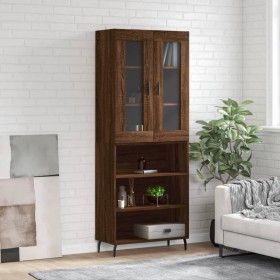 Tall oak brown plywood sideboard 69.5x34x180 cm by vidaXL, Sideboards - Ref: Foro24-3198744, Price: 137,55 €, Discount: %