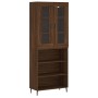 Aparador alto madera contrachapada marrón roble 69,5x34x180 cm de vidaXL, Aparadores - Ref: Foro24-3198744, Precio: 137,37 €,...