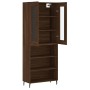 Aparador alto madera contrachapada marrón roble 69,5x34x180 cm de vidaXL, Aparadores - Ref: Foro24-3198744, Precio: 137,37 €,...