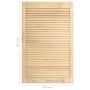 Closet door with 2 slat panels, made of pine wood, 99.3x59.4 cm by vidaXL, cabinet doors - Ref: Foro24-151140, Price: 79,64 €...