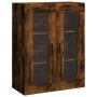 Aparador alto madera contrachapada roble ahumado 69,5x34x180 cm de vidaXL, Aparadores - Ref: Foro24-3198742, Precio: 141,99 €...