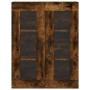 Aparador alto madera contrachapada roble ahumado 69,5x34x180 cm de vidaXL, Aparadores - Ref: Foro24-3198302, Precio: 171,36 €...