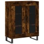 Aparador alto madera contrachapada roble ahumado 69,5x34x180 cm de vidaXL, Aparadores - Ref: Foro24-3198302, Precio: 171,36 €...