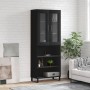 Aparador alto madera contrachapada negro 69,5x34x180 cm de vidaXL, Aparadores - Ref: Foro24-3198746, Precio: 147,02 €, Descue...