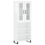 Tall white glossy plywood sideboard 69.5x34x180 cm by vidaXL, Sideboards - Ref: Foro24-3198747, Price: 164,29 €, Discount: %