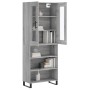 Aparador alto madera contrachapada gris sonoma 69,5x34x180 cm de vidaXL, Aparadores - Ref: Foro24-3198751, Precio: 153,99 €, ...