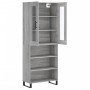 Aparador alto madera contrachapada gris sonoma 69,5x34x180 cm de vidaXL, Aparadores - Ref: Foro24-3198751, Precio: 153,99 €, ...