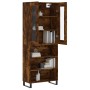 Tall smoked oak plywood sideboard 69.5x34x180 cm by vidaXL, Sideboards - Ref: Foro24-3198750, Price: 145,54 €, Discount: %