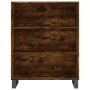 Aparador alto madera contrachapada roble ahumado 69,5x34x180 cm de vidaXL, Aparadores - Ref: Foro24-3198750, Precio: 145,54 €...