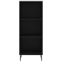 Aparador de madera contrachapada negro 34,5x34x180 cm de vidaXL, Aparadores - Ref: Foro24-3198994, Precio: 94,16 €, Descuento: %