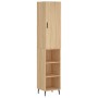 Aparador de madera contrachapada roble Sonoma 34,5x34x180 cm de vidaXL, Aparadores - Ref: Foro24-3198996, Precio: 98,20 €, De...