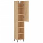 Aparador de madera contrachapada roble Sonoma 34,5x34x180 cm de vidaXL, Aparadores - Ref: Foro24-3198996, Precio: 98,20 €, De...