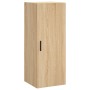 Aparador de madera contrachapada roble Sonoma 34,5x34x180 cm de vidaXL, Aparadores - Ref: Foro24-3198996, Precio: 98,20 €, De...