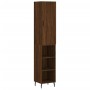 Aparador alto madera contrachapada roble marrón 34,5x34x180 cm de vidaXL, Aparadores - Ref: Foro24-3199000, Precio: 101,19 €,...