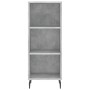 Aparador de madera contrachapada gris hormigón 34,5x34x180 cm de vidaXL, Aparadores - Ref: Foro24-3198997, Precio: 100,16 €, ...