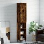 Aparador de madera contrachapada roble ahumado 34,5x34x180 cm de vidaXL, Aparadores - Ref: Foro24-3198998, Precio: 94,88 €, D...