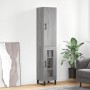 Tall Sonoma gray plywood sideboard 34.5x34x180 cm by vidaXL, Sideboards - Ref: Foro24-3199071, Price: 103,79 €, Discount: %