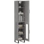 Aparador alto madera contrachapada gris Sonoma 34,5x34x180 cm de vidaXL, Aparadores - Ref: Foro24-3199071, Precio: 102,99 €, ...