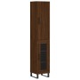 Tall oak brown plywood highboard 34.5x34x180 cm by vidaXL, Sideboards - Ref: Foro24-3199072, Price: 107,99 €, Discount: %