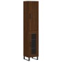 Aparador alto madera contrachapada roble marrón 34,5x34x180 cm de vidaXL, Aparadores - Ref: Foro24-3199072, Precio: 103,30 €,...