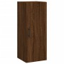 Tall oak brown plywood highboard 34.5x34x180 cm by vidaXL, Sideboards - Ref: Foro24-3199072, Price: 107,99 €, Discount: %