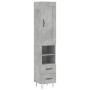 Aparador de madera contrachapada gris hormigón 34,5x34x180 cm de vidaXL, Aparadores - Ref: Foro24-3200293, Precio: 98,95 €, D...