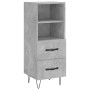 Aparador de madera contrachapada gris hormigón 34,5x34x180 cm de vidaXL, Aparadores - Ref: Foro24-3200293, Precio: 98,95 €, D...