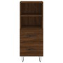 Aparador alto madera contrachapada roble marrón 34,5x34x180 cm de vidaXL, Aparadores - Ref: Foro24-3200296, Precio: 102,29 €,...