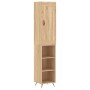 Aparador de madera contrachapada roble Sonoma 34,5x34x180 cm de vidaXL, Aparadores - Ref: Foro24-3200300, Precio: 84,77 €, De...