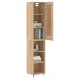 Aparador de madera contrachapada roble Sonoma 34,5x34x180 cm de vidaXL, Aparadores - Ref: Foro24-3200300, Precio: 84,77 €, De...