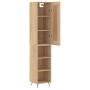 Aparador de madera contrachapada roble Sonoma 34,5x34x180 cm de vidaXL, Aparadores - Ref: Foro24-3200300, Precio: 84,77 €, De...