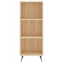 Aparador de madera contrachapada roble Sonoma 34,5x34x180 cm de vidaXL, Aparadores - Ref: Foro24-3200300, Precio: 84,77 €, De...