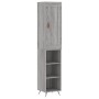 Aparador alto madera contrachapada gris Sonoma 34,5x34x180 cm de vidaXL, Aparadores - Ref: Foro24-3200303, Precio: 88,08 €, D...