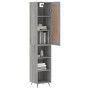 Aparador alto madera contrachapada gris Sonoma 34,5x34x180 cm de vidaXL, Aparadores - Ref: Foro24-3200303, Precio: 88,08 €, D...