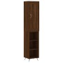 Aparador alto madera contrachapada roble marrón 34,5x34x180 cm de vidaXL, Aparadores - Ref: Foro24-3200304, Precio: 98,32 €, ...