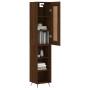 Aparador alto madera contrachapada roble marrón 34,5x34x180 cm de vidaXL, Aparadores - Ref: Foro24-3200304, Precio: 98,32 €, ...