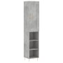 Aparador de madera contrachapada gris hormigón 34,5x34x180 cm de vidaXL, Aparadores - Ref: Foro24-3200317, Precio: 84,52 €, D...