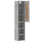 Aparador de madera contrachapada gris hormigón 34,5x34x180 cm de vidaXL, Aparadores - Ref: Foro24-3200317, Precio: 84,40 €, D...