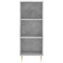 Aparador de madera contrachapada gris hormigón 34,5x34x180 cm de vidaXL, Aparadores - Ref: Foro24-3200317, Precio: 84,52 €, D...